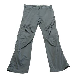 Wrangler All Terrain Gray Cargo Pants Relaxed Fit Durable Fabric Size 38 work